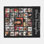 Gepersonaliseerd 33 Fotocollage Memorial Fleece Deken (Voorkant (Horizontaal))