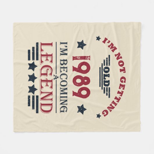 Gepersonaliseerd  35e verjaardagsfeest fleece deken (Voorkant (Horizontaal))