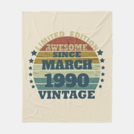 Gepersonaliseerd 35e verjaardagsfeest fleece deken