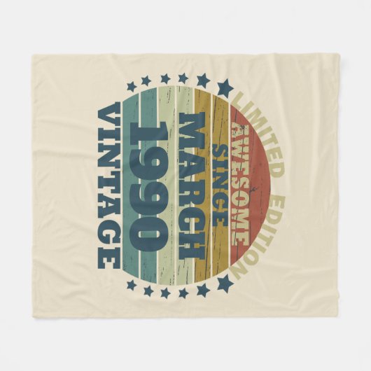 Gepersonaliseerd  35e verjaardagsfeest fleece deken (Voorkant (Horizontaal))