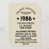 Gepersonaliseerd  35e verjaardagsfeest kaart (Voorkant / Achterkant)