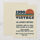 Gepersonaliseerd  35e verjaardagsfeest kaart (Voorkant / Achterkant)