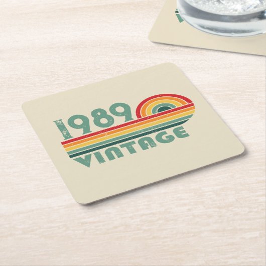 Gepersonaliseerd 35e verjaardagsfeest kartonnen onderzetters (Schuin)