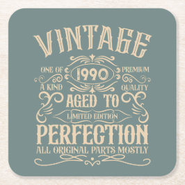 Gepersonaliseerd  35e verjaardagsfeest kartonnen onderzetters