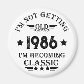 Gepersonaliseerd 35e verjaardagsfeest magneet (Voorkant)