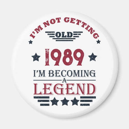 Gepersonaliseerd 35e verjaardagsfeest magneet (Voorkant)