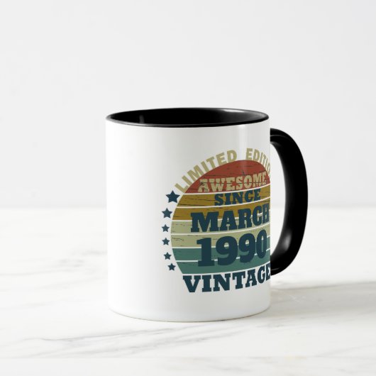 Gepersonaliseerd  35e verjaardagsfeest mok (Voorkant rechts)