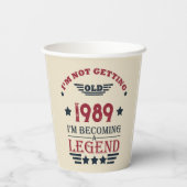 Gepersonaliseerd  35e verjaardagsfeest papieren bekers (Achterkant)