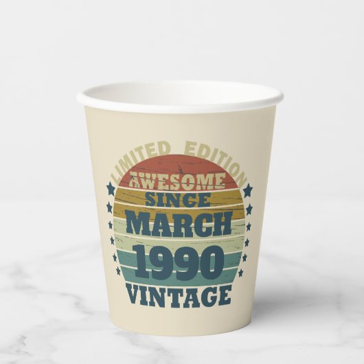 Gepersonaliseerd  35e verjaardagsfeest papieren bekers (Voorkant)