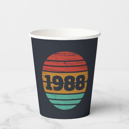 Gepersonaliseerd  35e verjaardagsfeest papieren bekers (Achterkant)