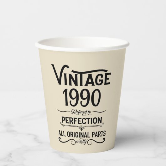 Gepersonaliseerd 35e verjaardagsfeest papieren bekers (Voorkant)