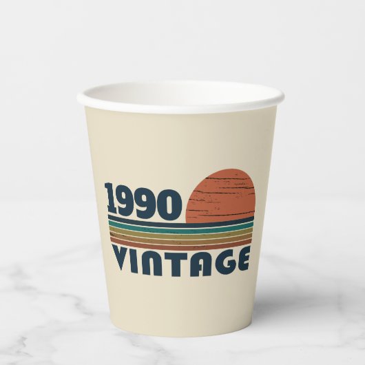 Gepersonaliseerd 35e verjaardagsfeest papieren bekers (Voorkant)