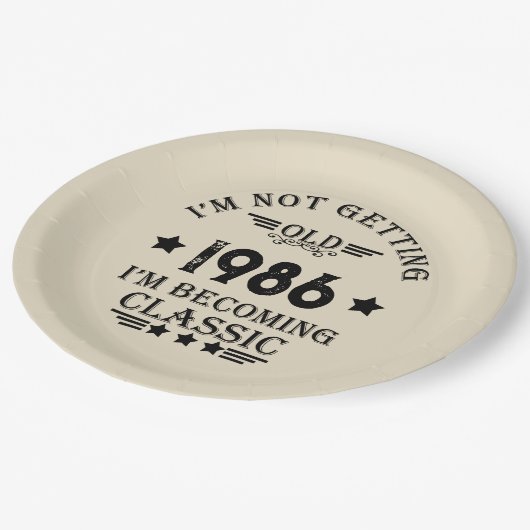 Gepersonaliseerd 35e verjaardagsfeest papieren bordje (Gekanteld)