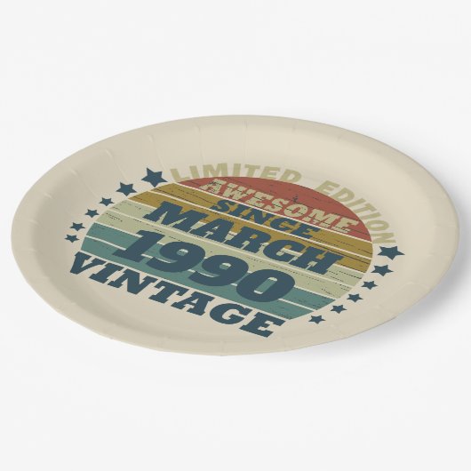 Gepersonaliseerd  35e verjaardagsfeest papieren bordje (Gekanteld)