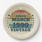 Gepersonaliseerd  35e verjaardagsfeest papieren bordje (Voorkant)