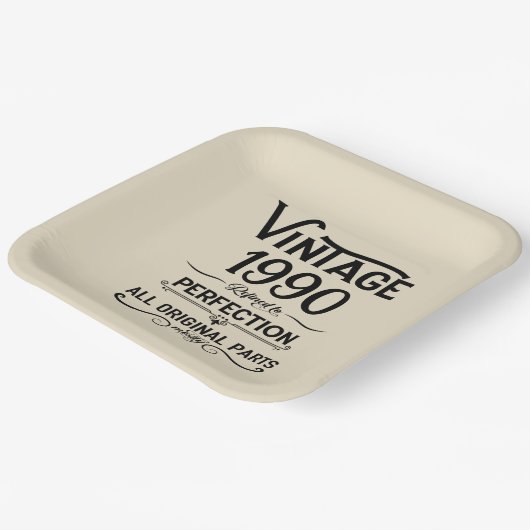 Gepersonaliseerd  35e verjaardagsfeest papieren bordje (Gebogen)