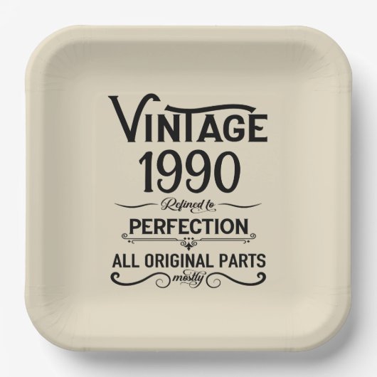 Gepersonaliseerd  35e verjaardagsfeest papieren bordje (Voorkant)