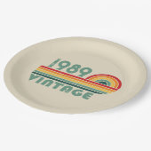 Gepersonaliseerd 35e verjaardagsfeest papieren bordje (Gekanteld)