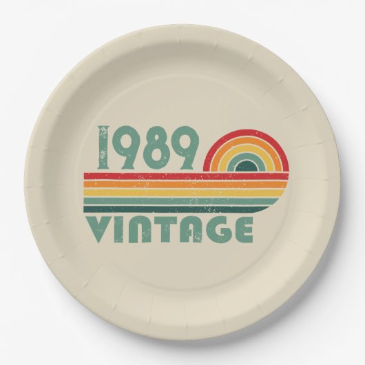 Gepersonaliseerd  35e verjaardagsfeest papieren bordje (Voorkant)