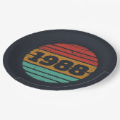 Gepersonaliseerd  35e verjaardagsfeest papieren bordje (Gekanteld)