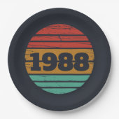 Gepersonaliseerd  35e verjaardagsfeest papieren bordje (Voorkant)