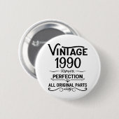 Gepersonaliseerd 35e verjaardagsfeest ronde button 5,7 cm (Voorkant /achterkant)