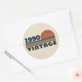 Gepersonaliseerd  35e verjaardagsfeest ronde sticker (Envelop)