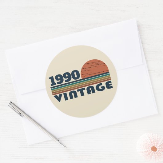 Gepersonaliseerd  35e verjaardagsfeest ronde sticker (Envelop)