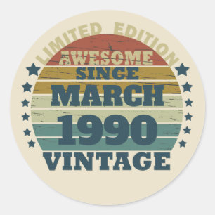 Gepersonaliseerd 35e verjaardagsfeest ronde sticker