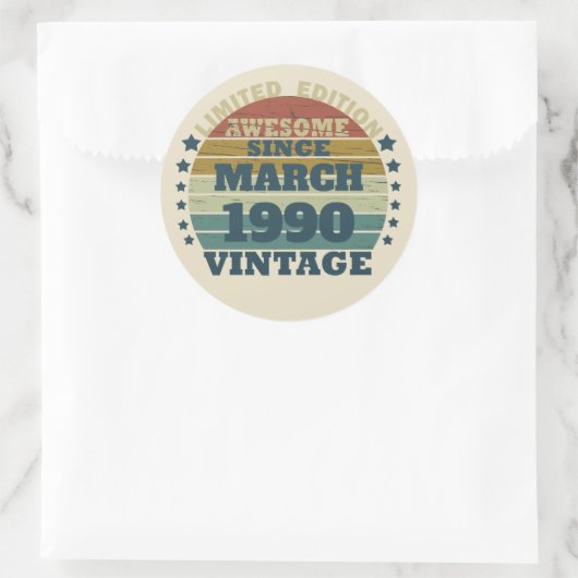 Gepersonaliseerd  35e verjaardagsfeest ronde sticker (Tas)