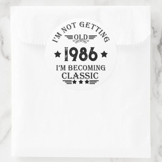 Gepersonaliseerd  35e verjaardagsfeest ronde sticker (Tas)