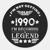 Gepersonaliseerd  35e verjaardagsfeest ronde sticker (Voorkant)