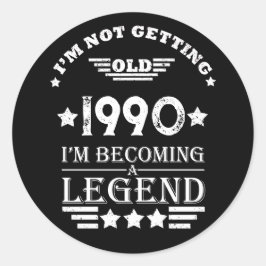 Gepersonaliseerd  35e verjaardagsfeest ronde sticker