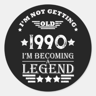 Gepersonaliseerd 35e verjaardagsfeest ronde sticker