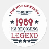 Gepersonaliseerd 35e verjaardagsfeest ronde sticker (Voorkant)