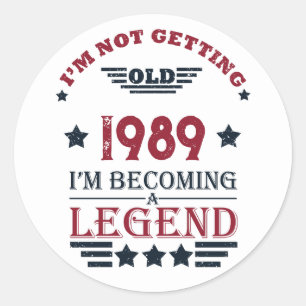 Gepersonaliseerd 35e verjaardagsfeest ronde sticker