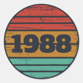 Gepersonaliseerd  35e verjaardagsfeest ronde sticker (Voorkant)