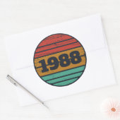 Gepersonaliseerd  35e verjaardagsfeest ronde sticker (Envelop)