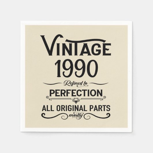 Gepersonaliseerd  35e verjaardagsfeest servet (Voorkant)