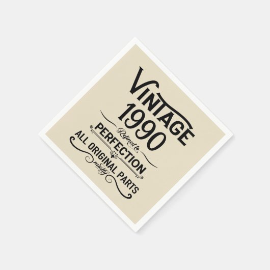 Gepersonaliseerd  35e verjaardagsfeest servet (Hoek)