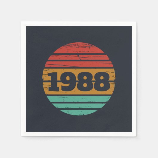 Gepersonaliseerd 35e verjaardagsfeest servet (Voorkant)