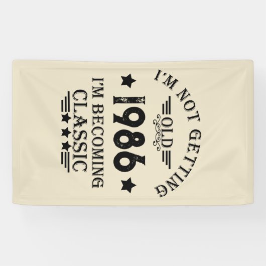 Gepersonaliseerd 35e verjaardagsfeest spandoek (Horizontaal)