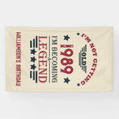 Gepersonaliseerd  35e verjaardagsfeest spandoek (Horizontaal)