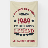 Gepersonaliseerd 35e verjaardagsfeest spandoek (Verticaal)