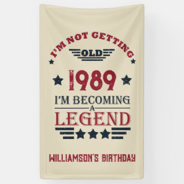 Gepersonaliseerd  35e verjaardagsfeest spandoek