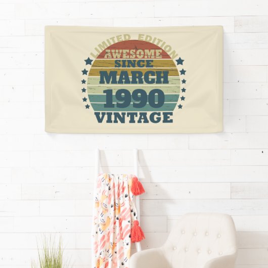 Gepersonaliseerd 35e verjaardagsfeest spandoek (Insitu)