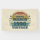 Gepersonaliseerd 35e verjaardagsfeest spandoek (Horizontaal)