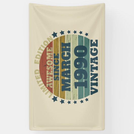 Gepersonaliseerd 35e verjaardagsfeest spandoek (Verticaal)