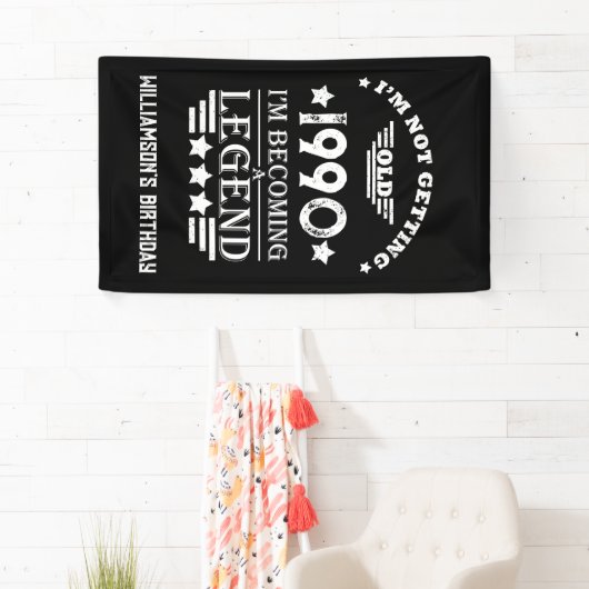 Gepersonaliseerd 35e verjaardagsfeest spandoek (Insitu)