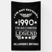 Gepersonaliseerd 35e verjaardagsfeest spandoek (Verticaal)